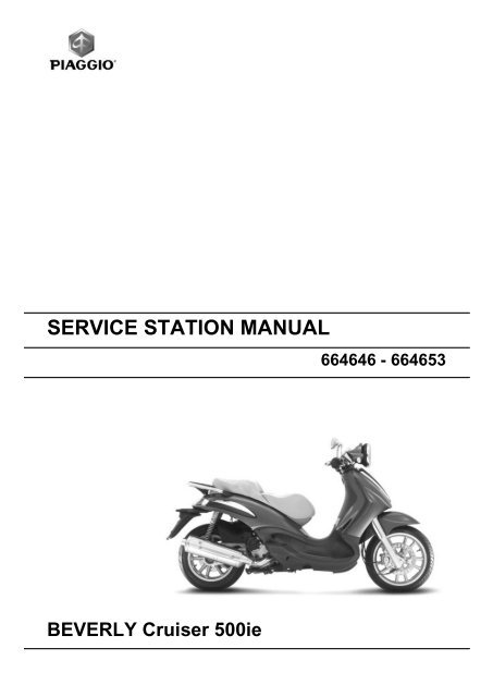PIAGGIO BEVERLY CRUISER 500 IE Service Repair pdf Manual Download 2005